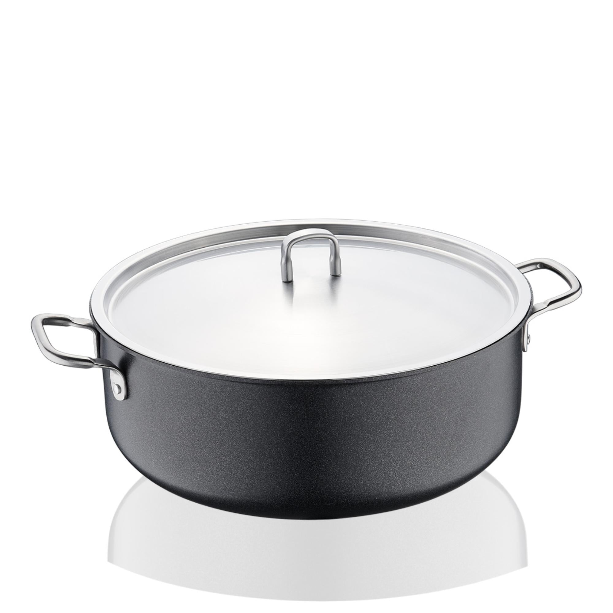Korkmaz Doria Non Stick Stock Pot with Stainless Steel Lid , PFOA Free, Induction Compatible, Made In Turkey