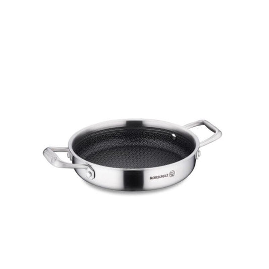 Korkmaz Altima Stainless Steel Honeycomb Frying Pan 20cm – Non-Stick, Induction Compatible