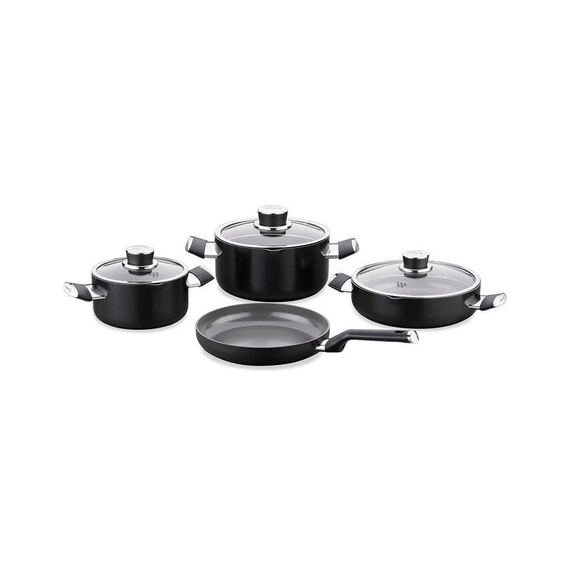 Korkmaz Lena Non Stick Ceramic Cookware Set with Glass Lid -  7-Piece