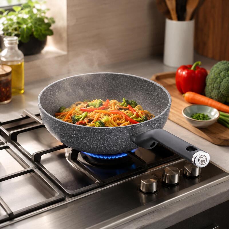 Korkmaz Palma Non-Stick Wok 24cm 2.5L, Induction Compatible