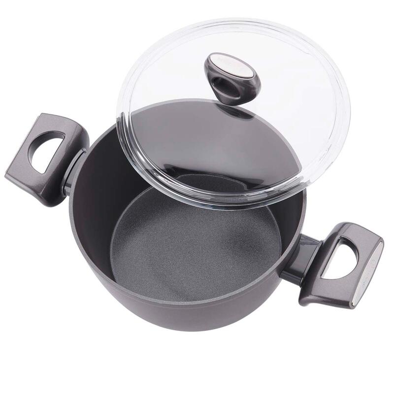 Korkmaz Nora 28cm Ceramic Pot with Glass Lid, 7.2L Non-Stick Cooking Pot