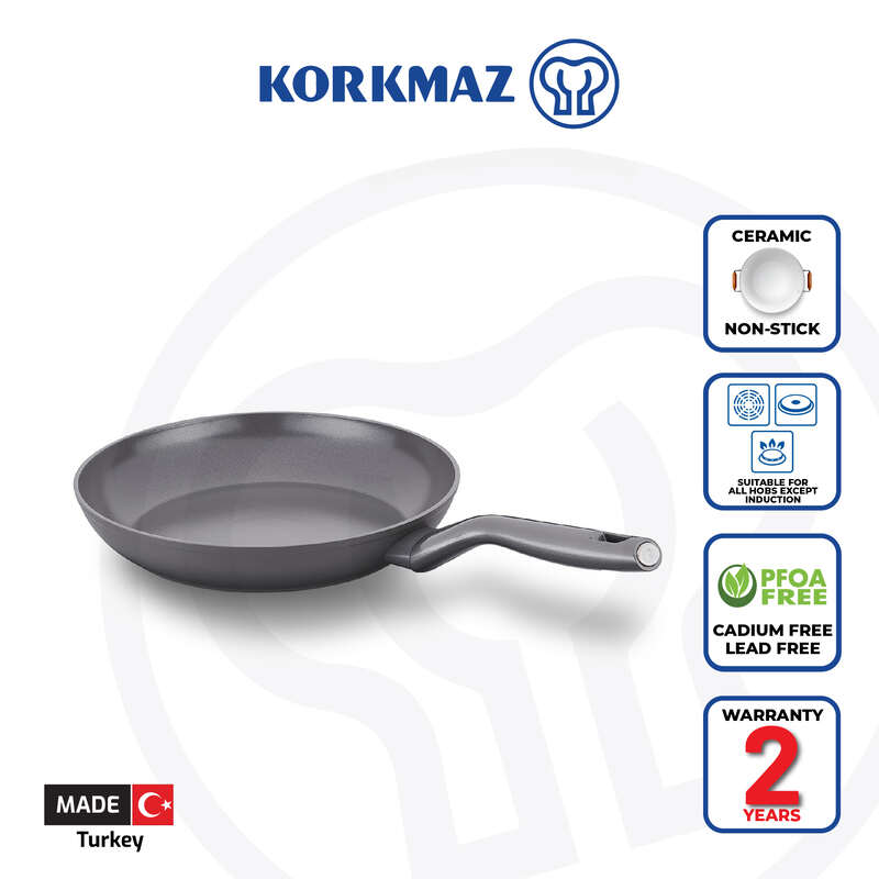 Korkmaz Nora Non Stick Ceramic Frying Pan - PFOA Free, Gas Stove Compatible, Made In Turkey