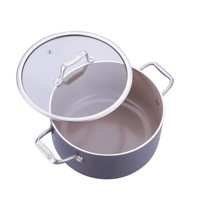 Korkmaz Boena Ceramic Non-Stick Stock Pot 28cm – Scratch Resistant, Induction Compatible Cooking Pot