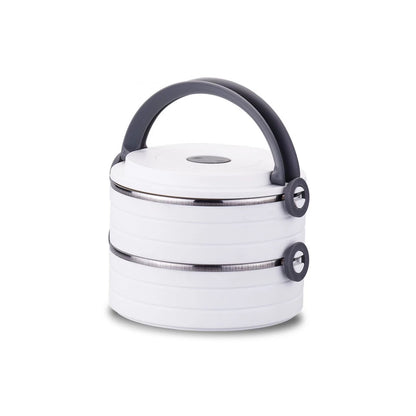 Korkmaz Essentials Stainless Steel Inside Green Lunch Box with Spoon - Made in Turkey
