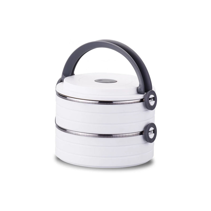 Korkmaz Essentials Stainless Steel Inside Green Lunch Box with Spoon - Made in Turkey