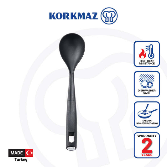 Korkmaz Nora Heat Resistant Serving Spoon - Hygienic Design for Kitchen Cooking, Baking, and Mixing