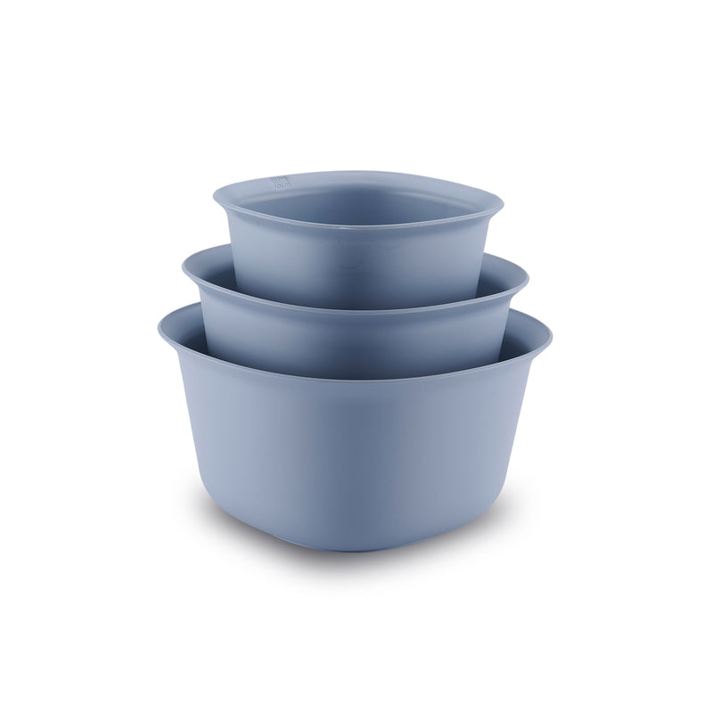 Korkmaz Essentials Gray 3-Piece Mixing Bowls Set