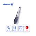 Korkmaz Twisty Silicone Kitchen Tongs with Locking Clip, Non-Stick Safe
