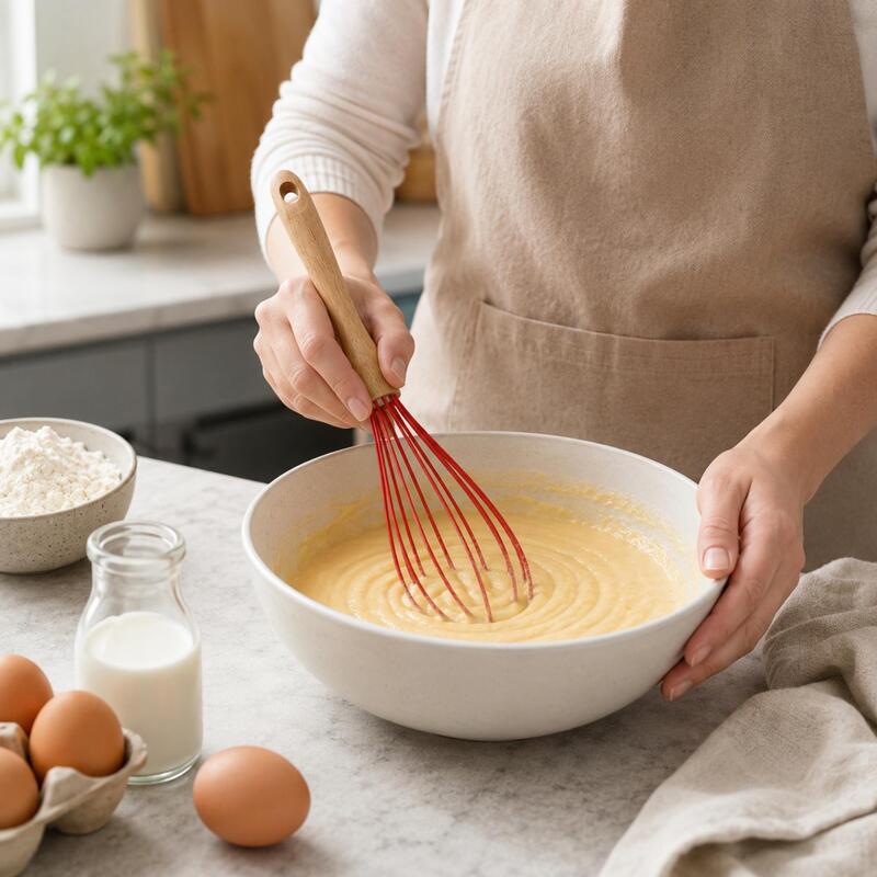 Korkmaz Natura Twisty 31cm Hand Whisk for Baking and Mixing
