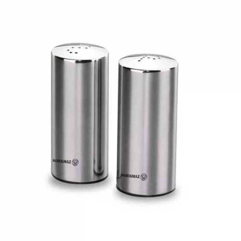 Korkmaz Duo Satin Salt and Pepper Shakers Set