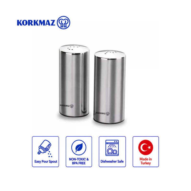 Korkmaz Duo Satin Salt and Pepper Shakers Set