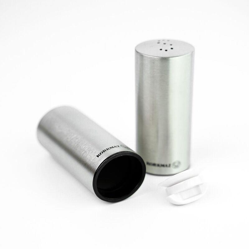 Korkmaz Duo Satin Salt and Pepper Shakers Set