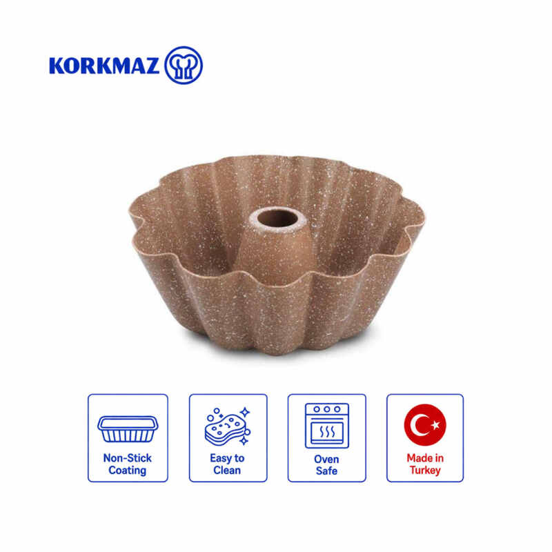 Korkmaz Torta Mini Flower Non-Stick Bundt Cake Mould, 17.5 cm