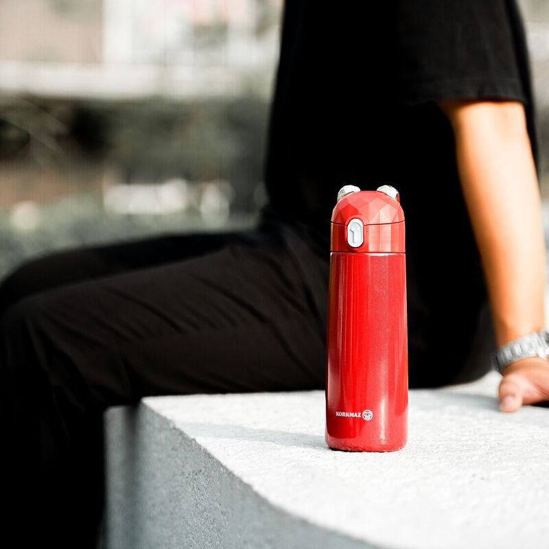 Korkmaz Bambino Plus Stainless Steel Insulated Water Bottle - BPA-Free Kids Tumblers, Made in Turkey