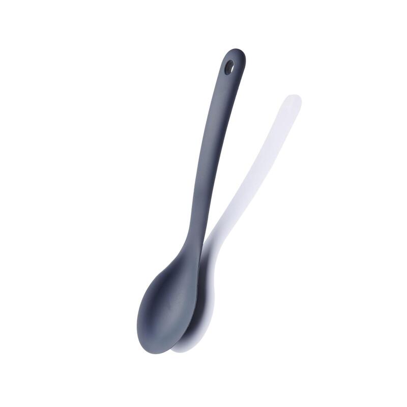 Korkmaz Twisty Heat-Resistant Silicone Serving Spoon, BPA-Free, Grey