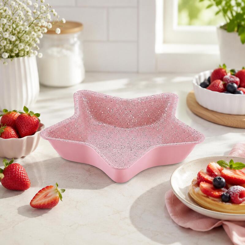 Korkmaz Torta 2-Piece Granite Non-Stick Mini Star Cake Pan Set, 9cm