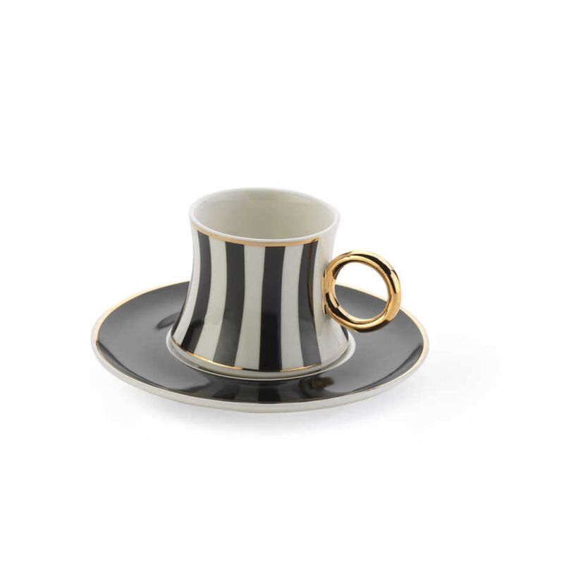 Korkmaz Freedom Coffee Espresso Cups with Saucers Set