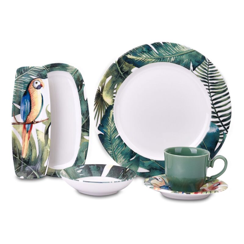 Korkmaz Natura Collection Breakfast Set - 26 Pieces, Cups and Saucers Sets, Breakfast Plates,  Made in Turkey