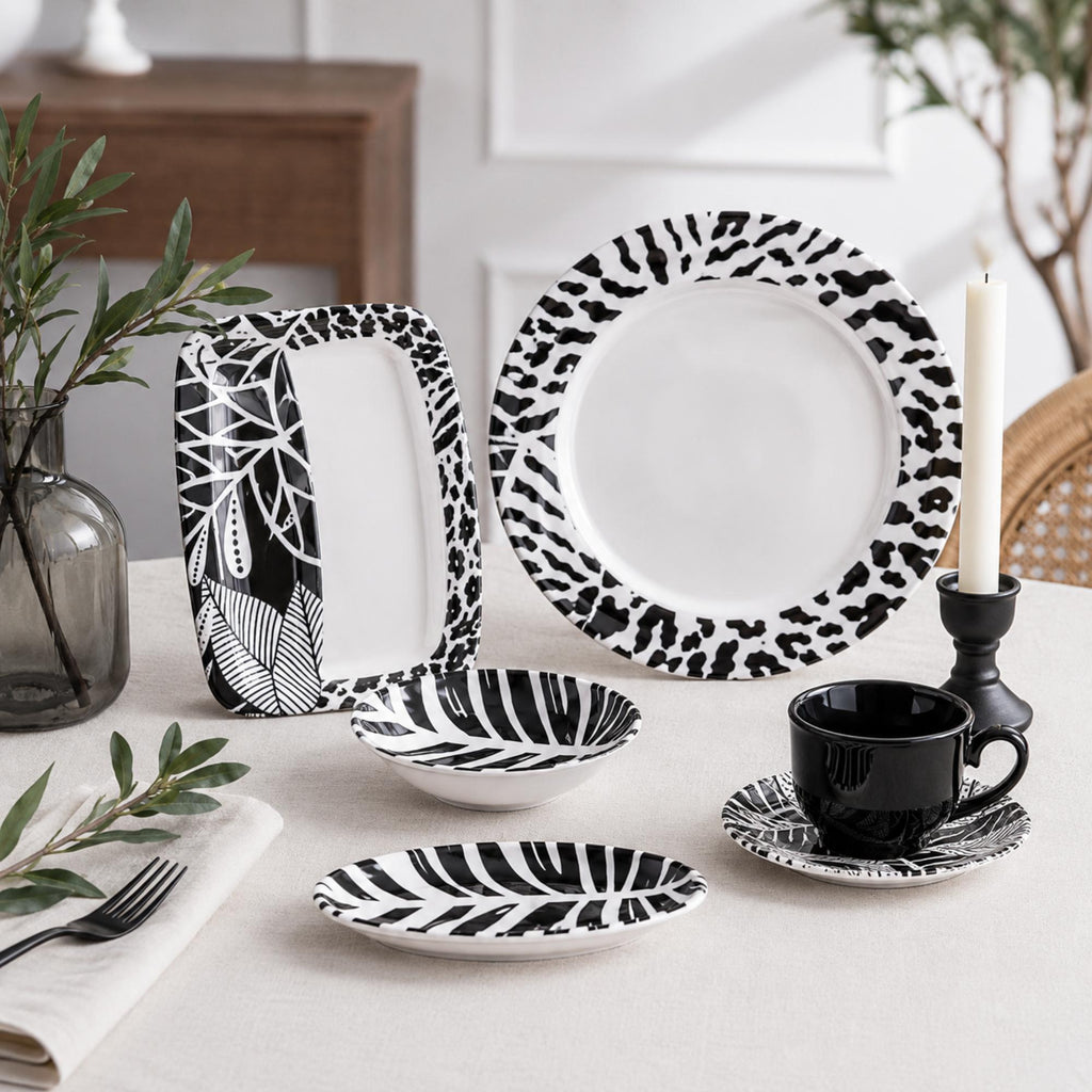 Korkmaz Natura Collection Breakfast Set - 26 Pieces, Cups and Saucers Sets, Breakfast Plates,  Made in Turkey