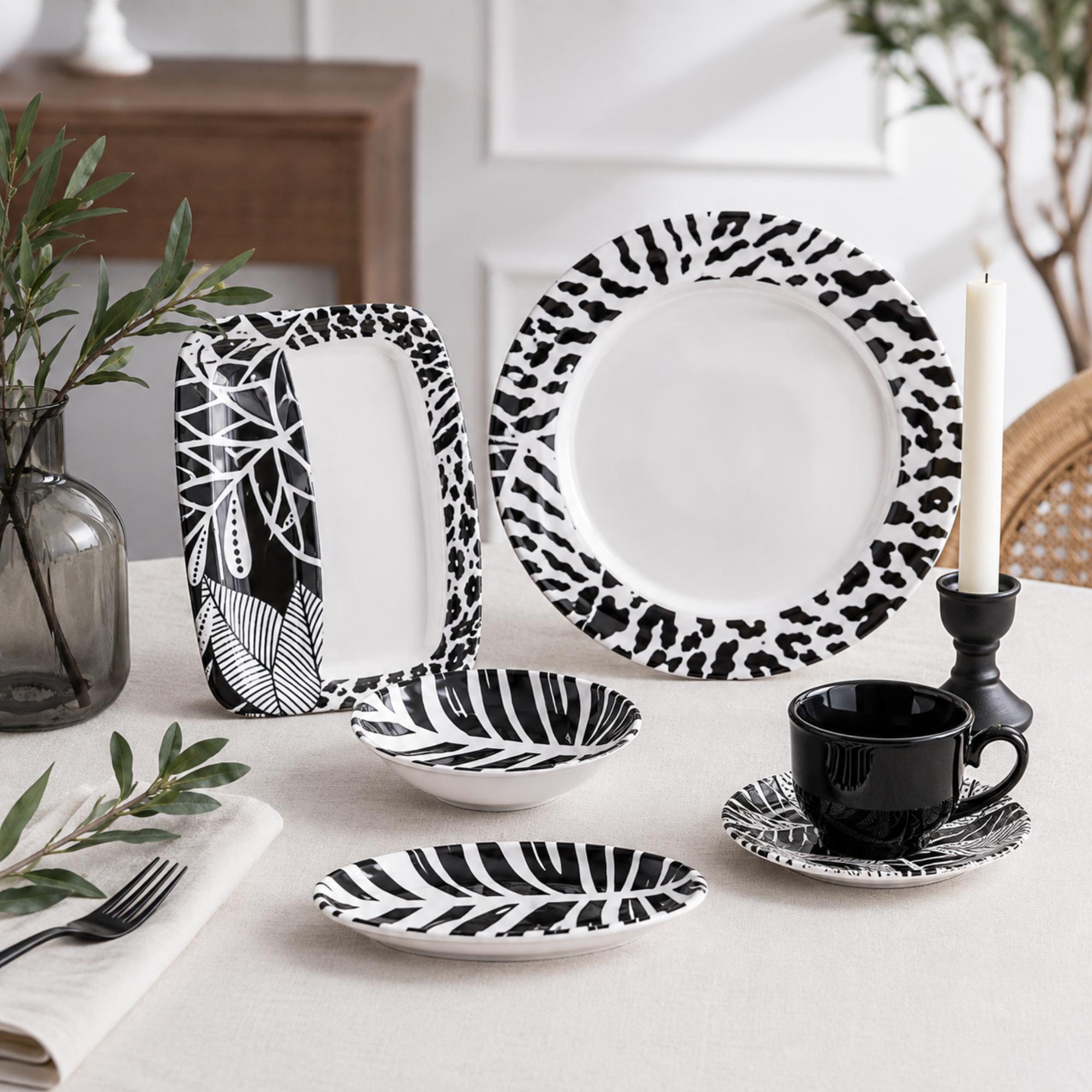 Korkmaz Natura Collection Breakfast Set - 26 Pieces, Cups and Saucers Sets, Breakfast Plates,  Made in Turkey