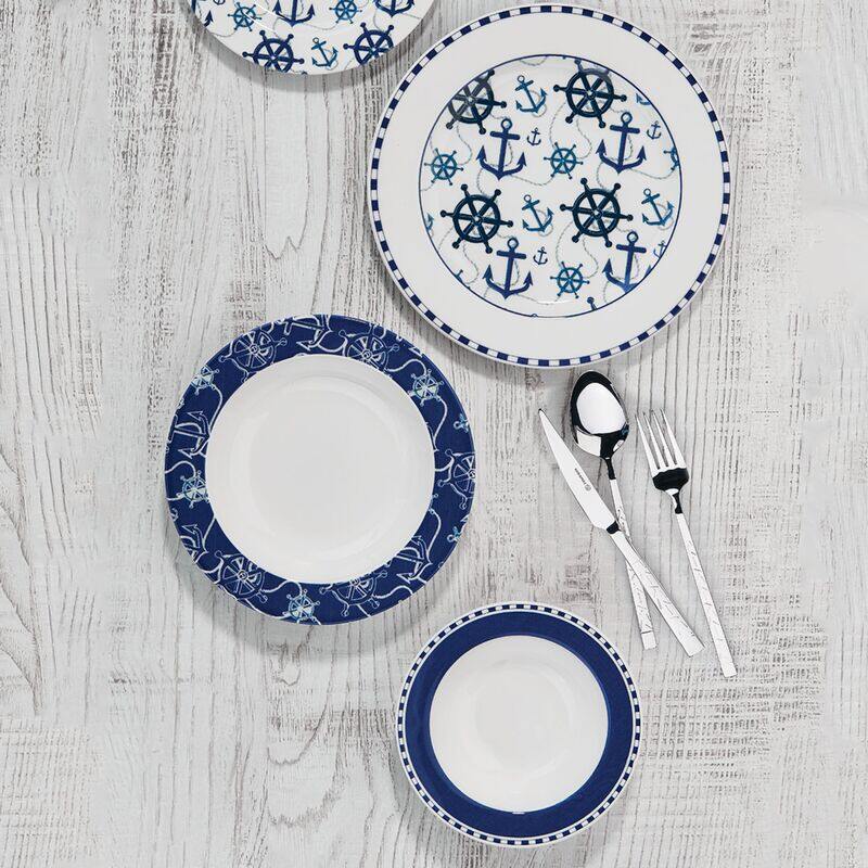 Korkmaz Vanessa Collection Dinnerware Set - 18 Pieces, Plates, Dishes, Bowls for 6 People, Made in Turkey