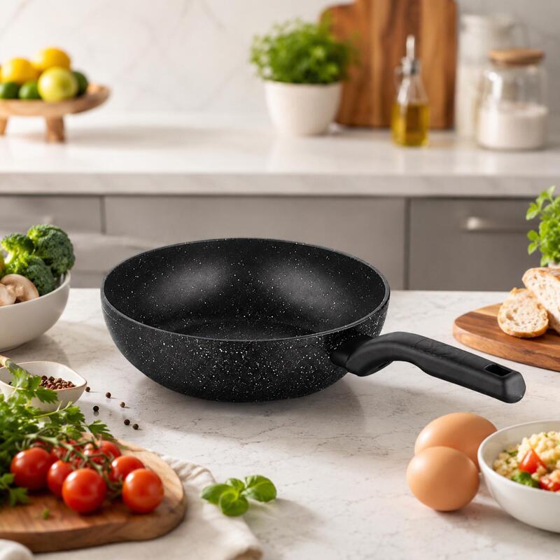 Korkmaz Ornella Non-Stick Wok Pan, 5-Layer Coating, Induction Compatible