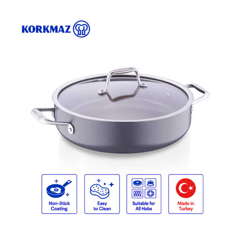 Korkmaz Boena Ceramic Non-Stick Casserole Pot Induction Cookware