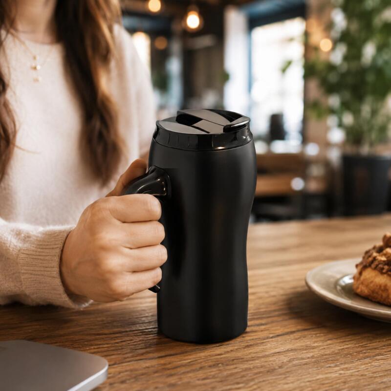 Korkmaz Comfort 500ml Stainless Steel Insulated Travel Coffee Mug with Handle