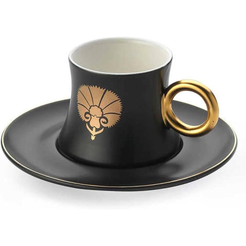 Korkmaz Freedom 6-Piece Turkish Coffee & Espresso Cup Set with Saucers
