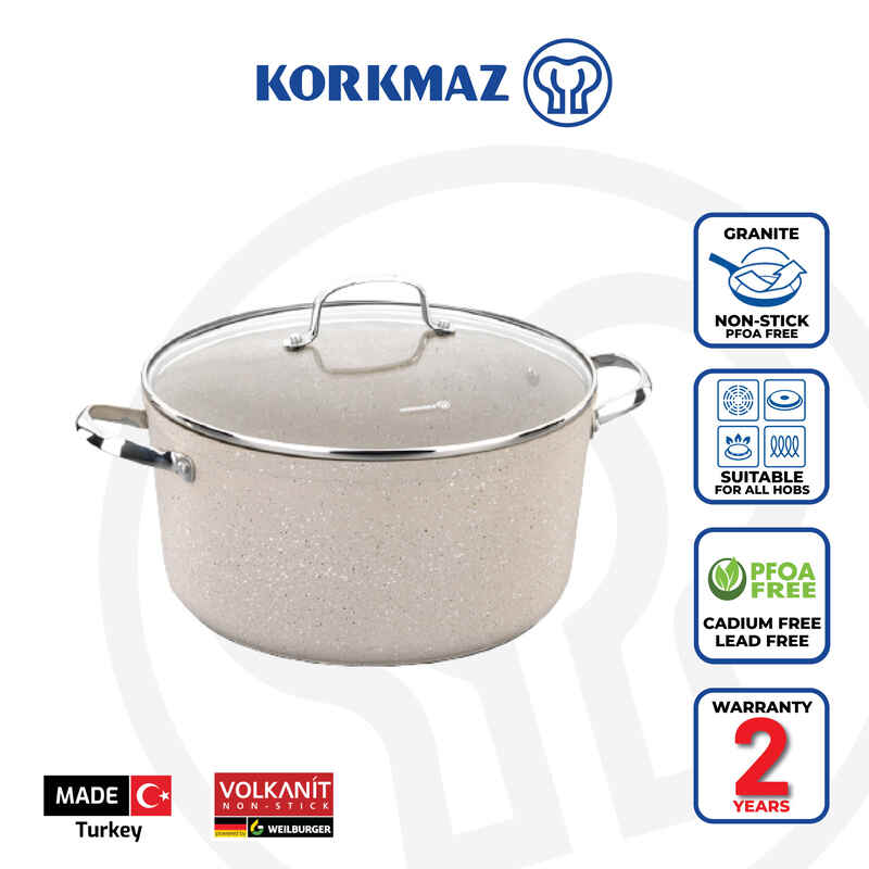 Korkmaz Granita Non-Stick Stock Pot (Soup Pot)| Multiple Sizes Available