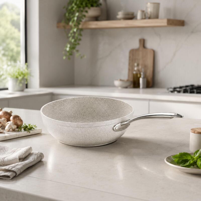 Korkmaz Granita 5-Layer Non-Stick Wok Pan, Induction Compatible
