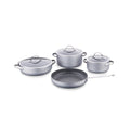 Korkmaz Linea Rosagold 7-Piece Non Stick Cookware Set with Glass Lid | Multiple Color Available