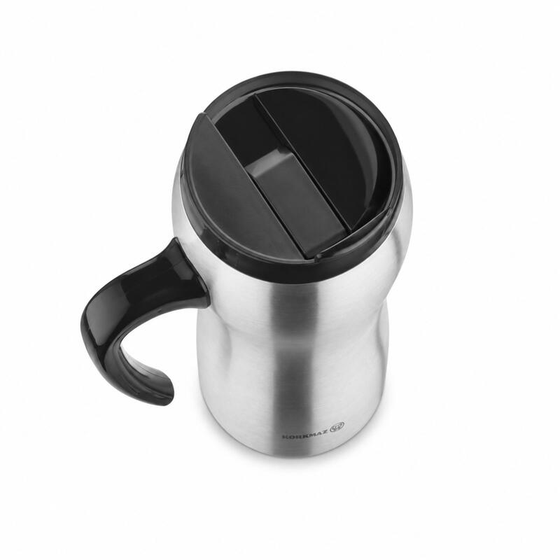 Korkmaz Comfort 500ml Stainless Steel Insulated Travel Coffee Mug with Handle