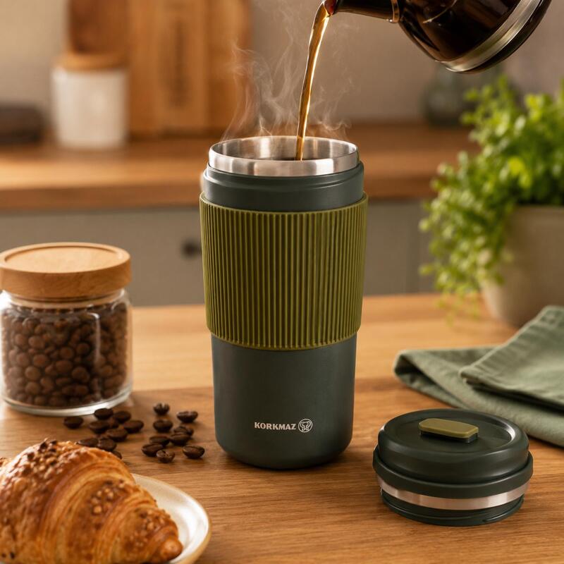 Korkmaz Freedom Plus 480ml Stainless Steel Insulated Coffee Tumbler