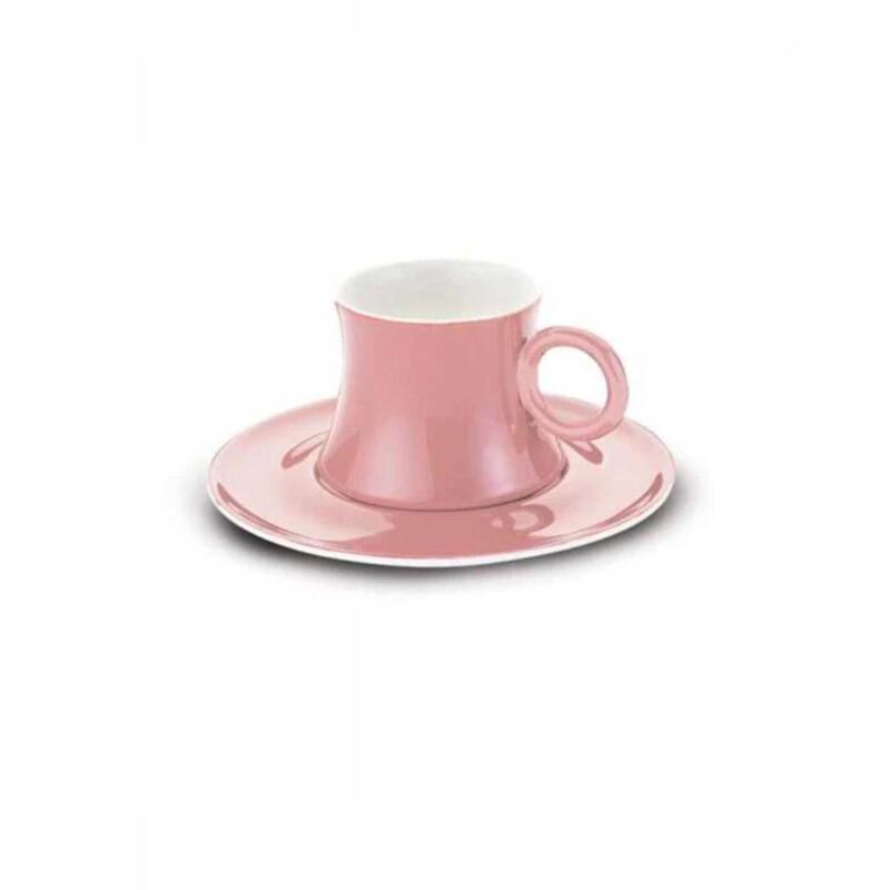 Korkmaz Freedom 6-Piece Turkish Coffee & Espresso Cup Set with Saucers