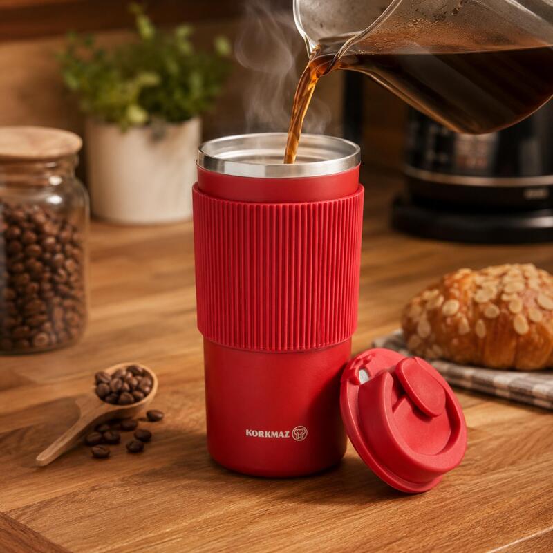 Korkmaz Freedom Plus 480ml Stainless Steel Insulated Coffee Tumbler