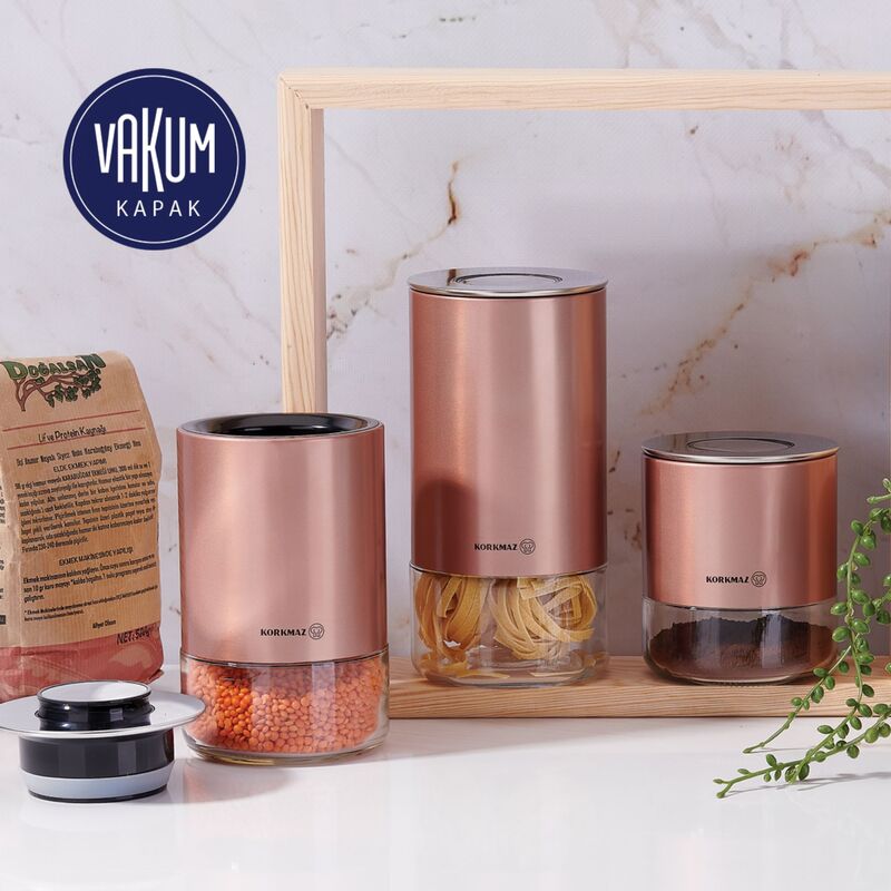 Korkmaz Stora Plus Dry Food Storage Container Set | Multiple Color Available