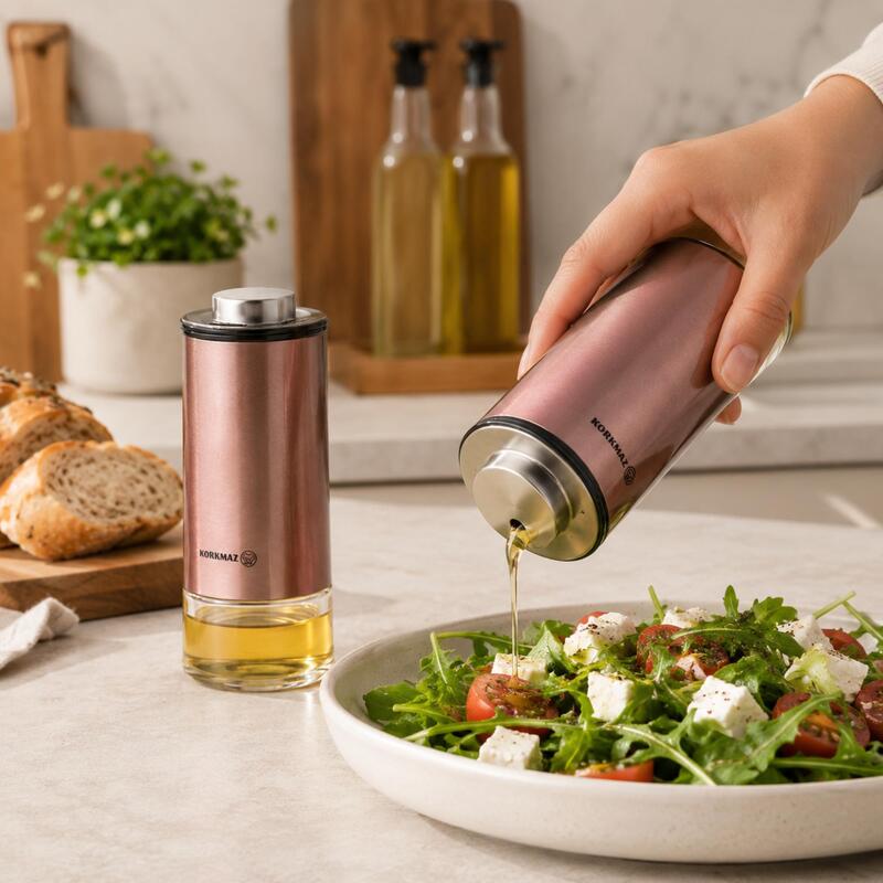 Korkmaz Stora Plus Salt & Pepper Shaker Set with 3-Setting Lids, 2-Piece