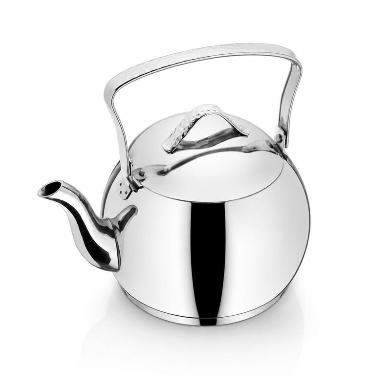 Korkmaz Tombik 18/10 Stainless Steel Teapot with Folding Handle