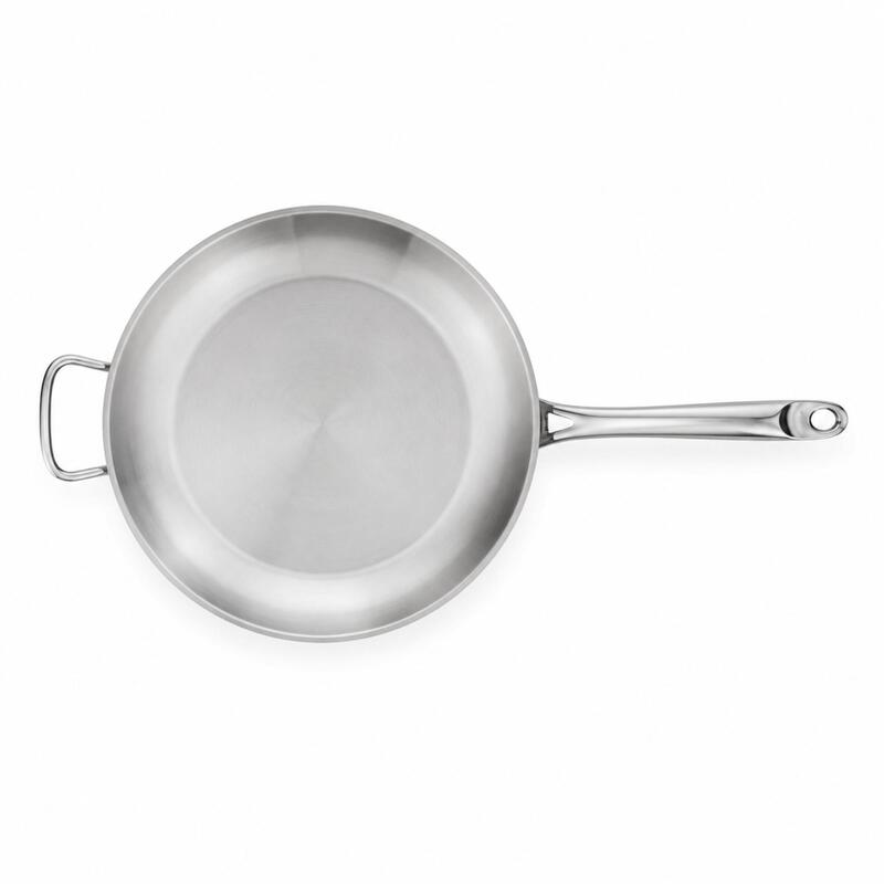 Korkmaz Proline 18/10 Stainless Steel Large Frying Pan with Helper Handle, Induction Compatible