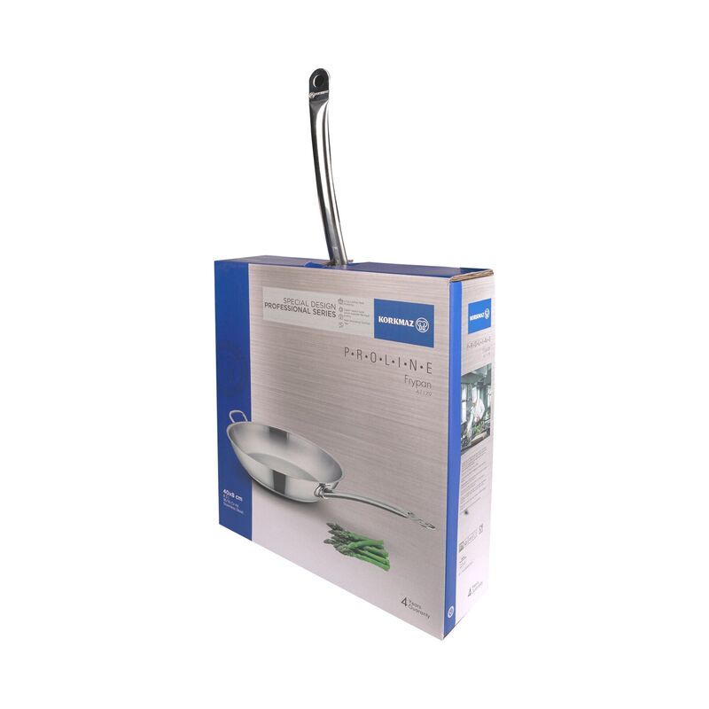 Korkmaz Proline Satin Stainless Steel Frying Pan | Multiple Sizes Available