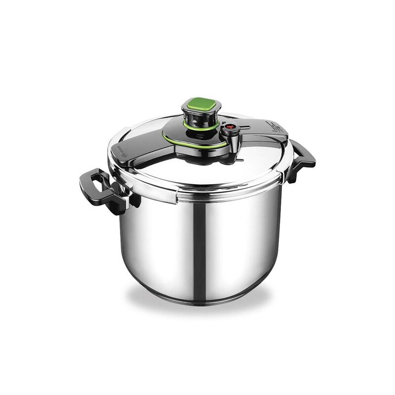 Korkmaz Tessa 10L 18/10 Stainless Steel Stovetop Pressure Cooker, Induction Compatible