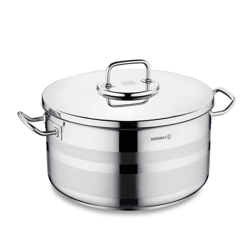 Korkmaz Astra2 Stainless Steel Casserole Pot Induction Stockpot