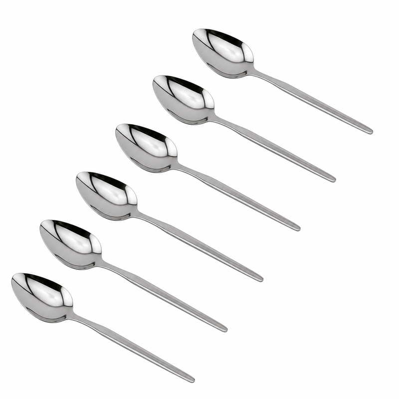 Korkmaz Truva Stainless Steel Dessert Spoon Set | Multiple Color Available