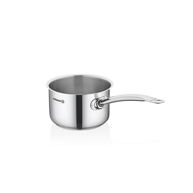 Korkmaz Proline Gastro Stainless Steel Saucepan | Multiple Sizes Available