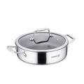 Korkmaz Altima Stainless Steel Honeycomb Stock Pot – Induction Compatible, Tri-Ply Duragrid Technology