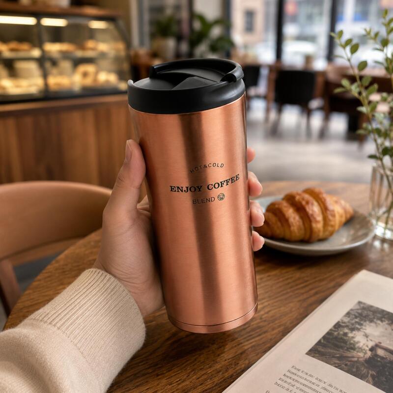 Korkmaz Freedom Stainless Steel Insulated Travel Mug with Lid