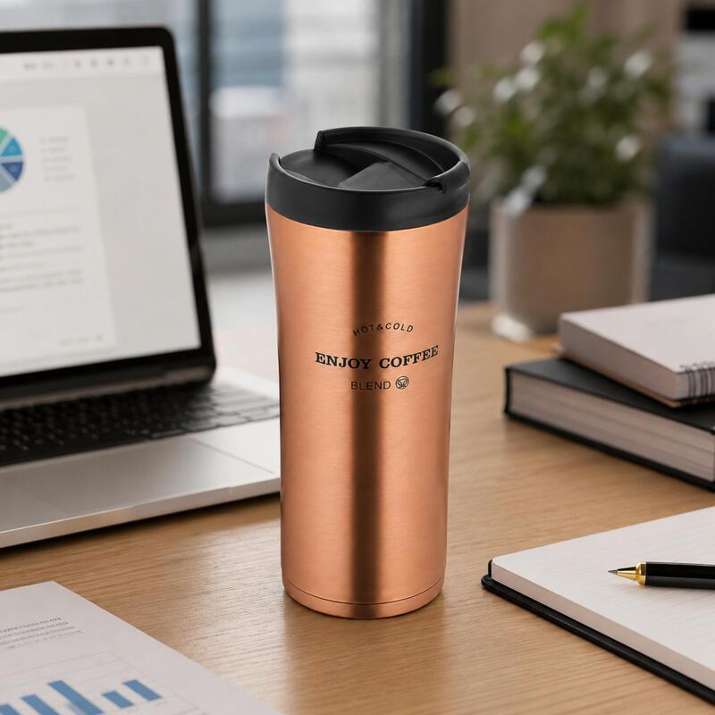 Korkmaz Freedom Stainless Steel Insulated Travel Mug with Lid