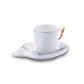 Korkmaz Eva Coffee Espresso Cups with Saucers Set | Multiple Color Available