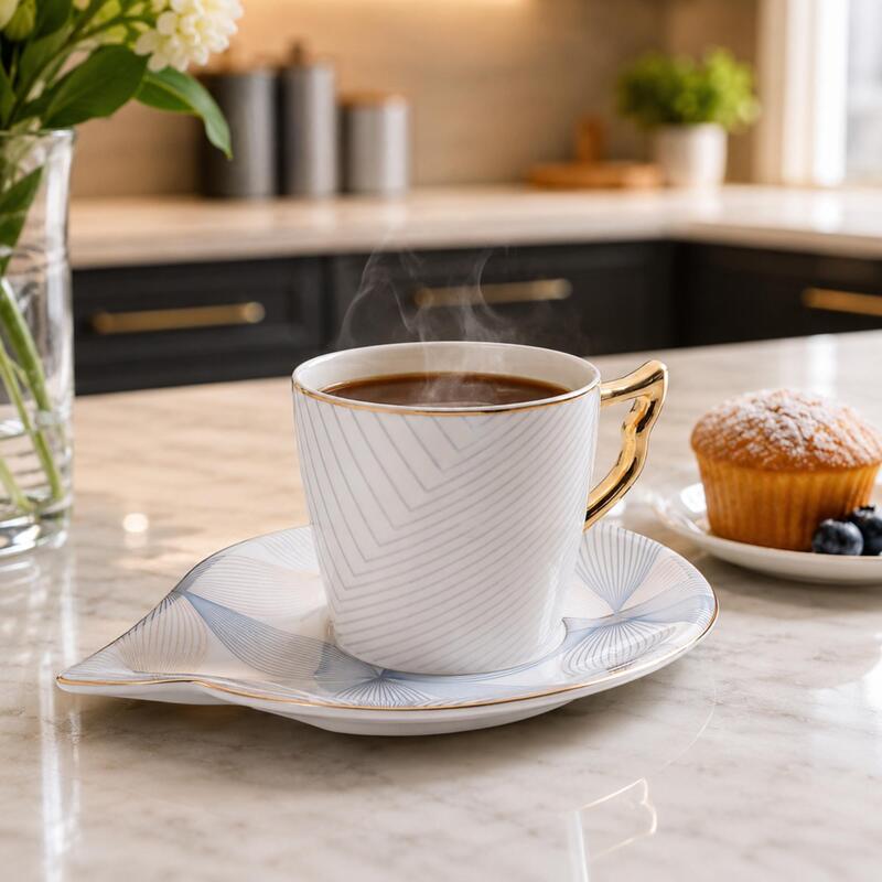 Korkmaz Eva 4-Piece Turkish Coffee & Espresso Cup Set for 2